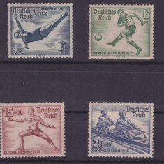 Deutsche Reich 1936-Olimpiada de vara-serie de 8 timbre cu SARNIERA