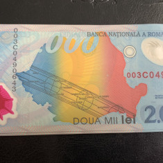 bancnota 2000 lei Eclipsa solara 1999 UNC necirculata