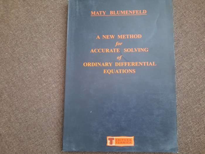 A new Method for accurate solving of ordinary differential equations Blumenfeld