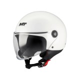 Cumpara ieftin Casca open face motociclete MT Street S Pure A0 alb lucios &ndash; omologare noua ECE 22.06 &ndash; tip viziera: MT-V-15B M (57/58cm)