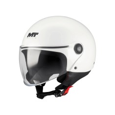 Casca open face motociclete MT Street S Pure A0 alb lucios &ndash; omologare noua ECE 22.06 &ndash; tip viziera: MT-V-15B L (59/60cm)