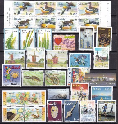 Aland - Finlanda 1984-2002 MI 1-213 lot serii complete MNH 6 poze foto