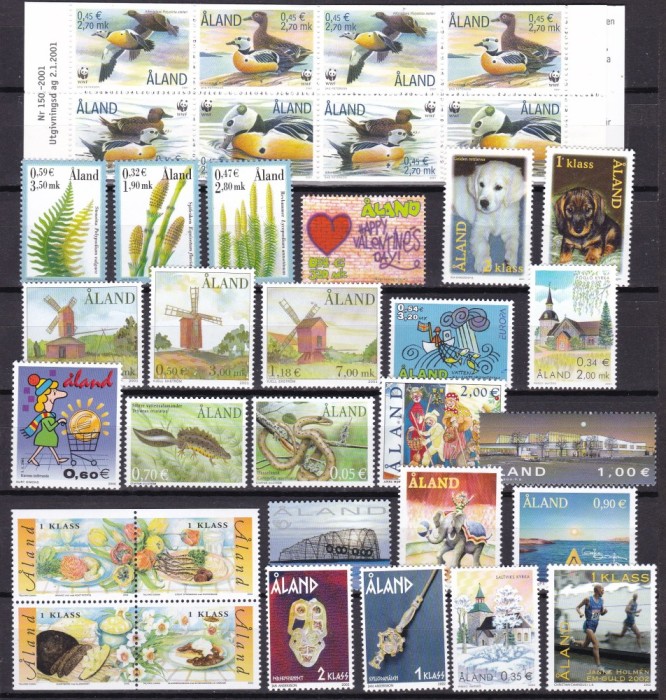 Aland - Finlanda 1984-2002 MI 1-213 lot serii complete MNH 6 poze