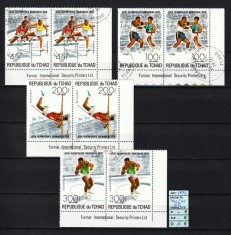 Timbre Ciad / Chad, 1976 | Olimpiada Montreal | Completă, blocuri 2 valori | aph foto