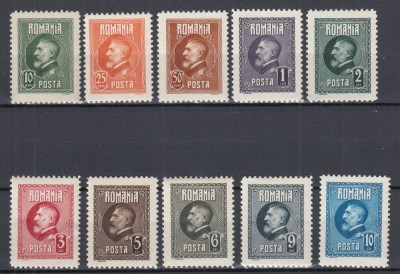 ROMANIA 1926 LP 74 REGELE FERDINAND ANIVERSAREA A 60 ANI SERIE MNH foto