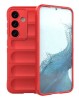 Husa Wave din Silicon compatibila Samsung Galaxy A14 Anti-Shock, Rosu, Oem