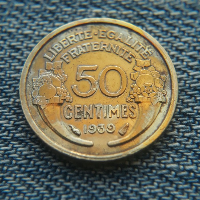 2h - 50 Centimes 1939 Franta