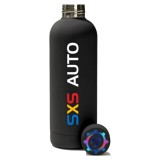 Termos Sport Negru 500ml, Inox, Pereti Dubli, BPA Free. Sticla Apa Izoterma, Portabil, Activitati Sportive, Calatorii, Birou. 24h Rece/12h Cald