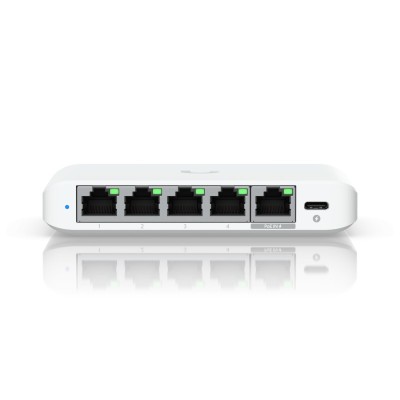 Ubiquiti USW-Flex-2.5G-5, 5 porturi RJ45 1/2.5 GbE, capacitate 25 Gbps, foto