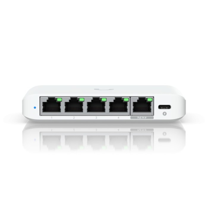 Ubiquiti USW-Flex-2.5G-5, 5 porturi RJ45 1/2.5 GbE, capacitate 25 Gbps,