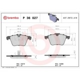 Placute frana Jaguar S-Type 2 (X200) 10.98-12.08, Xf I (X250) 03.08-04.15, Xf Sportbrake (X250) 09.12-12.15, Xj (X350 X358) 03.03-03.09, Xj (X351) 10, BREMBO