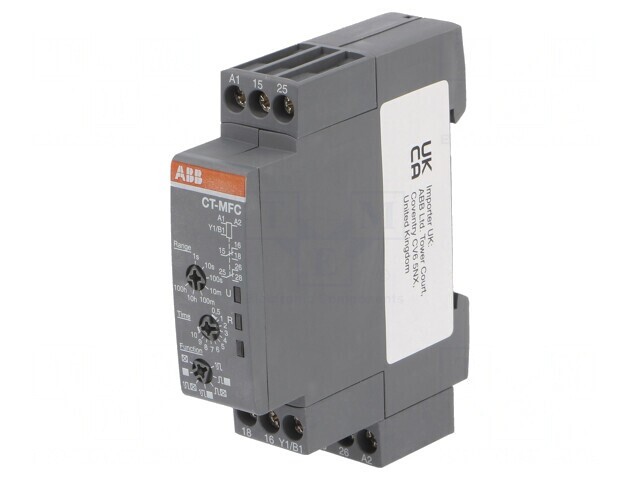 Timer 0,05s-100h SPDT 12-240V pentru șină DIN