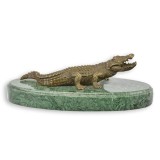 Crocodil-statueta din bronz cu un soclu din marmura SL-116