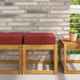 vidaXL Perna de Șezut pentru Exterior bordo 40 x 40 x 8 cm 900940