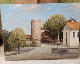 Pictura pe panza, semnat Gabriel 60/80 cm, Peisaje, Ulei, Realism