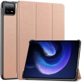 Husa tableta compatibila xiaomi pad 6 / pad 6 pro foldpro cu microfibra, auto sleep/wake, rose gold