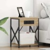 VidaXL Cabinet de noptiere cu stație de &icirc;ncărcare 2 pcs Stejar sonoma 859508