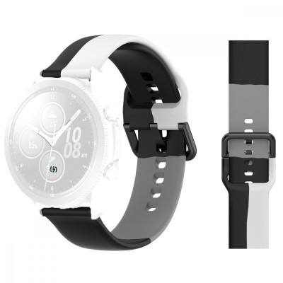 Curea silicon, compatibila Huawei Watch Fit 3, adaptor inclus, telescoape Quick Release, BGW Trio foto
