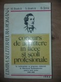 Limba si literatura romana Concurs de admitere in licee si scoli profesionale- M. Boatca, S. Boatca