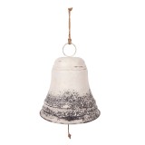 Cumpara ieftin Clopotel Craciun metal alb gri vintage &Oslash; 42x46 cm