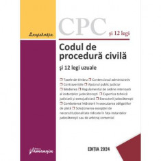 Codul de procedură civilă și 12 legi uzuale. Actualizat la 25 ianuarie 2024 - Paperback brosat - *** - Hamangiu