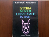 Istoria muzicii universale in date iosif sava petru rusu editura muzicala 1983, Alta editura