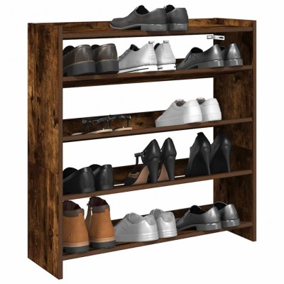 vidaXL Pantofar, stejar fumuriu, 80x25x81 cm, lemn prelucrat 859909 foto