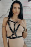 BRA297RR-1 Ham fetish tip sutien cu curele din piele ecologica