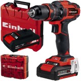 Einhell TE-CD 18/40 Li-i +64 PXC - Masina de gaurit si insurubat cu percutie cu 2 acumulatori Li-Ion 18 V 2 Ah 40 Nm motor fara perii led iluminare va