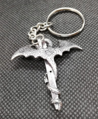 Breloc dragon sabie fosforescent game of thrones cadou accesorii chei 2020 foto