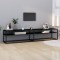 Gossi comoda tv, negru, 200x40x40,5 cm, sticla securizata
