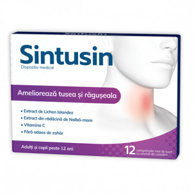 Sintusin 12 comprimate de supt Zdrovit foto