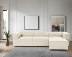 Colțar dreapta Fora Ecru 296x185x66 cm