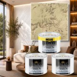 Vopsea Decorativă de Lux Sirius &ndash; Maro Aluna | Pachet 1.5L (2&times;0.5L + 0.5L Inclus), Finisaj Perlat cu Perle de Sticlă -Toro Decor