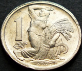 Moneda istorica 1 COROANA - CEHOSLOVACIA, anul 1946 * cod 3741