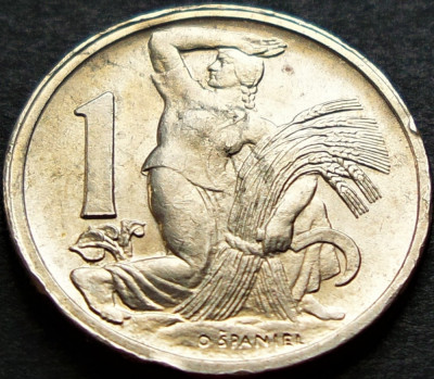 Moneda istorica 1 COROANA - CEHOSLOVACIA, anul 1946 * cod 3741 foto