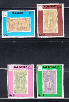 M2 TS3 10 - Timbre foarte vechi - Paraguay - Jocurile olimpice Barcelona 1992 foto