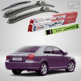 Cumpara ieftin Ștergătoare Toyota Avensis T25 Liftback Plastic 2003-2008 | Set Față și Spate Flat &ndash; TeamCar&reg;