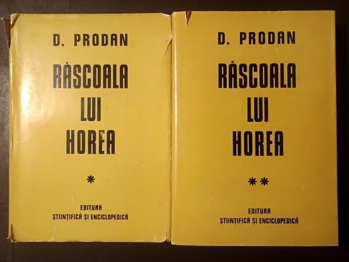 D. Prodan - Răscoala lui Horea (2 vol.; 1979)