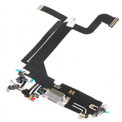 Banda cu Conector Incarcare - Microfon Apple iPhone 14 Pro Max, Argintiu foto