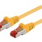 Patch cord galben S/FTP Cat6 0,25m