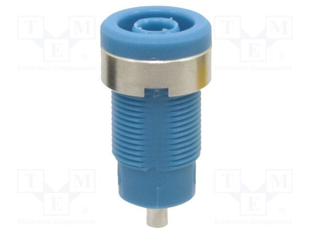 Conector banană 4mm albastru 25A nichelat DONAU ELEKTRONIK