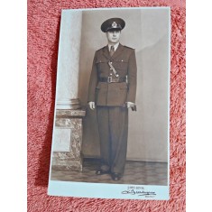 Fotografie tip carte postala, militar roman, al doilea razboi mondial