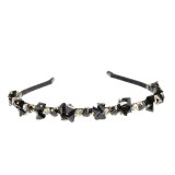 Bentita de par cu pietre negre