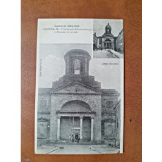 Carte postala, Guerre de 1914-1915, Badonviller, lEgise apres le bomdament, 1921