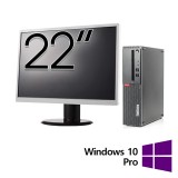 Pachet Calculator Refurbished LENOVO ThinkCentre M910s SFF, Intel Core i5-6500 3.20GHz, 8GB DDR4, 256GB SSD + Monitor 22 Inch + Windows 10 Pro NewTech