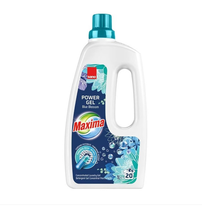 Detergent pentru Rufe Sano Maxima Power Gel Blue Blossom, 1l