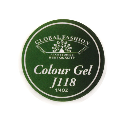 Gel color unghii, vopsea de arta, seria Distinguished Green, Global Fashion, 5gr, J118 foto