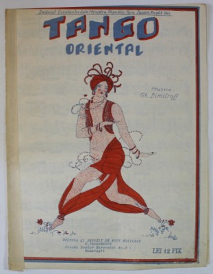 TANGO ORIENTAL , muzica de GH. DIMITROFF , INCEPUT DE SEC. XX , PARTITURA foto