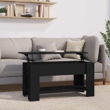 VidaXL Măsuță de cafea, negru, 101x49x52 cm, lemn prelucrat